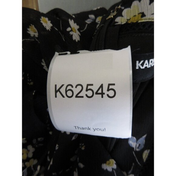 Karl Lagerfeld Dress 4 Wrap Fit & Flare Daisy Floral Zip Up Pockets - Picture 11 of 11